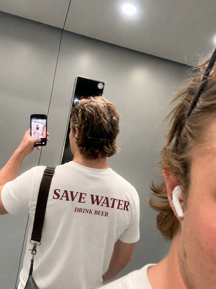 Kund i Save Water – Drink Beer t-shirt